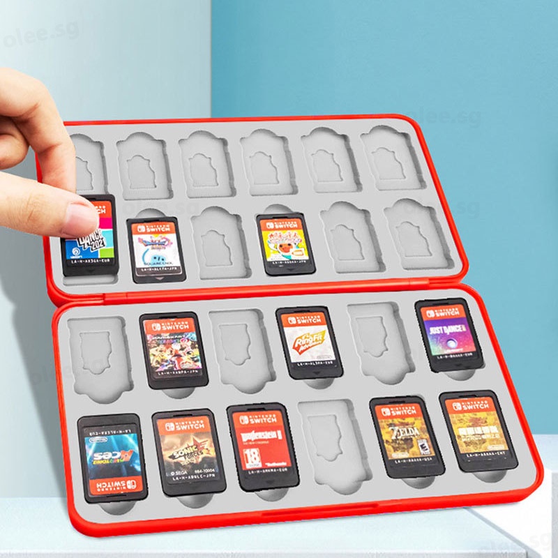 Ốp Bảo Vệ Thẻ Chơi Game Nintendo Switch 3D Bằng Silicon Chống Sốc 24 Trong 1 Tiện Lợi