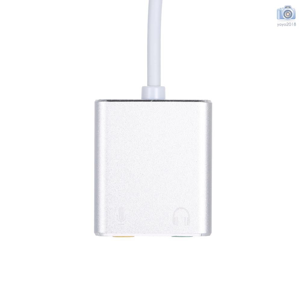 Đầu Chuyển Đổi Usb C Type C 7.1 Sang Jack Cắm 3.5mm Cho Laptop Macbook Pro (bạc)