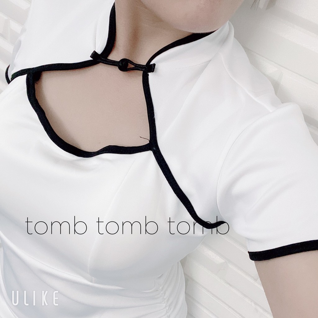 Váy đầm nữ body cổ tàu cài nút khoét ngực chất umi mềm mịn co dãn kèm mút ngực có nhiều mau để lựa chọn | BigBuy360 - bigbuy360.vn