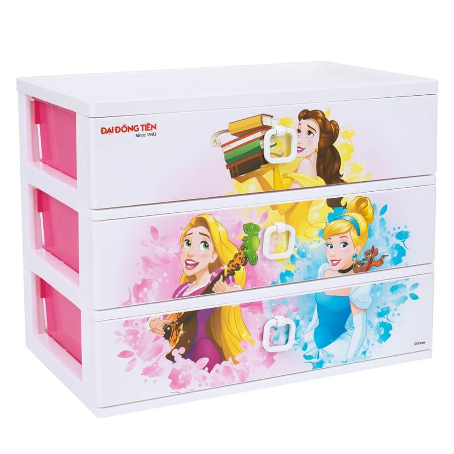 TỦ NHỰA MIO-S DP 3 NGĂN BỘ SƯU TẬP CÔNG CHÚA DISNEY ĐẠI ĐỒNG TIẾN