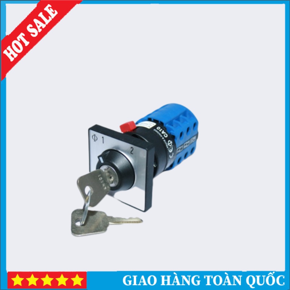 Khóa Chuyển Mạch 1-2, 3p, Có Chìa Khóa,CA10-A222 FT2 S0V750D, Công Tắc Khóa Chuyển Mạch, Kraus & Naimer
