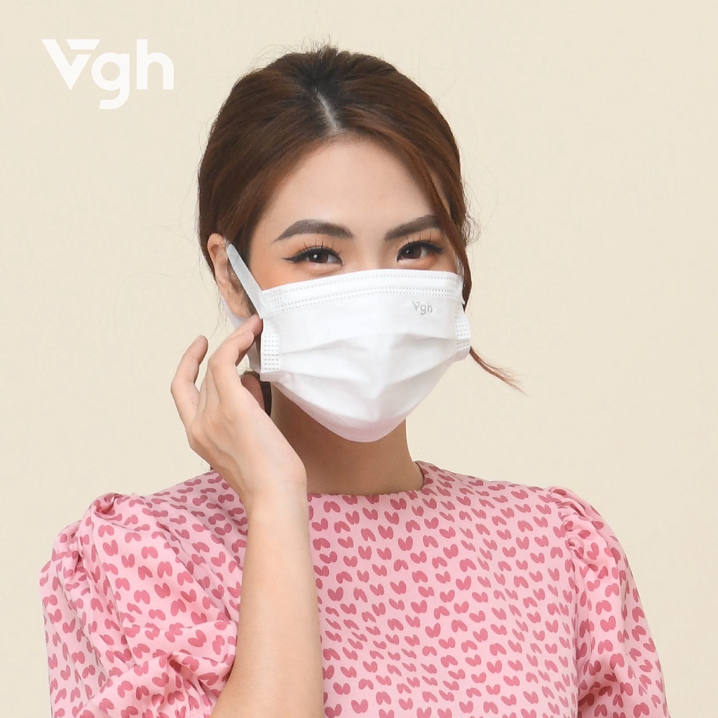 Khẩu trang quai siêu mềm VG Soft Mask lọc khuẩn 95%, dễ thở, không đau tai - Chính hãng VG Healthcare - Hộp 50 chiếc