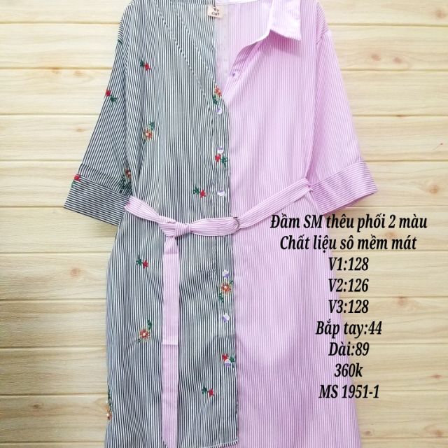 ĐẦM SƠ MI PHỐI MÀU BIG SIZE