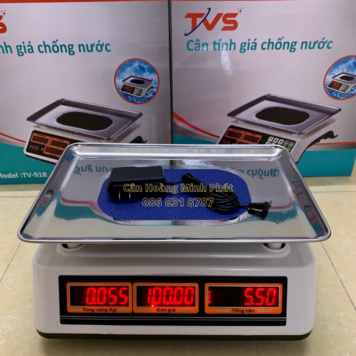 Cân Tính Tiền Điện Tử Chống Nước 40kg/5g TVS918 - Bảo Hành 2 năm