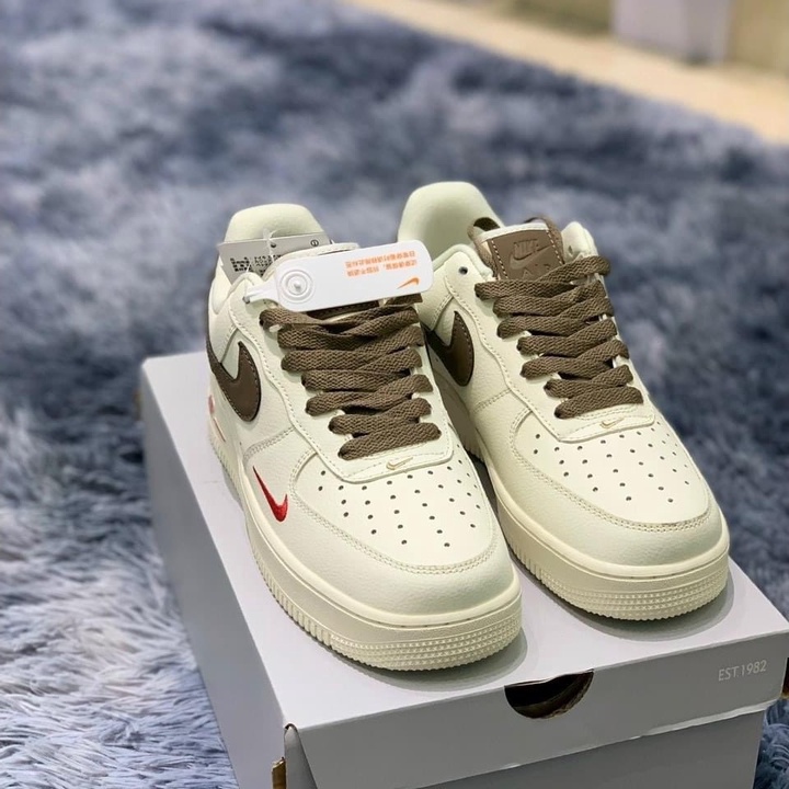 Giày _ AF1 Vệt nâu, Air Force 1 bản chuẩn rép 1.1 full box bill