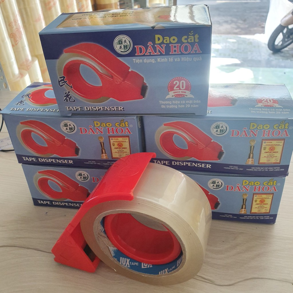 Dao cắt băng keo Dân Hoa nhựa 5cm siêu bén siêu nhẹ