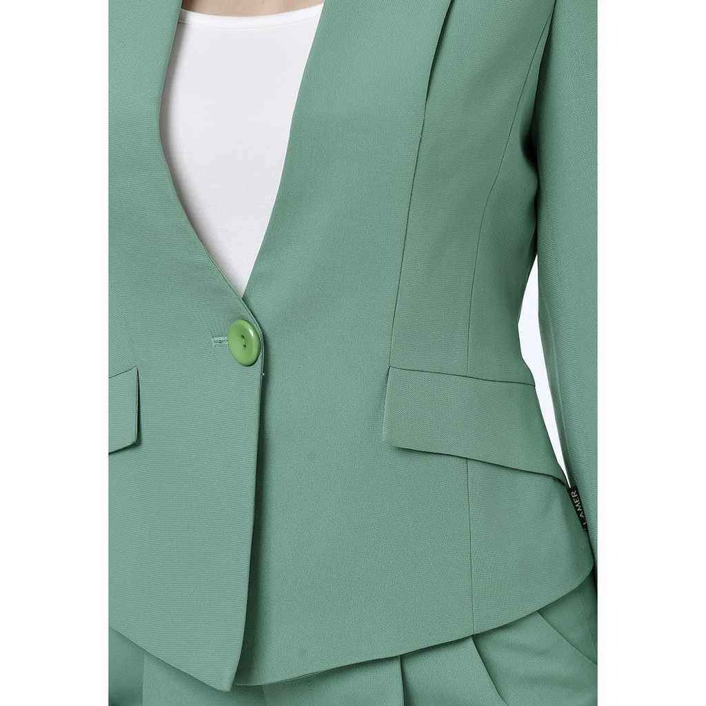 Áo vest cổ b, ve liền thân LAMER L65B18T016 (Đen/Xanh lá) | BigBuy360 - bigbuy360.vn