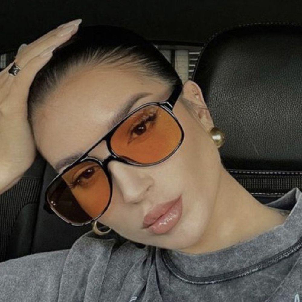 Kính Mát Khung Kép Đa Giác Nhiều Màu Sắc Thời Trang Dành Cho Nữ