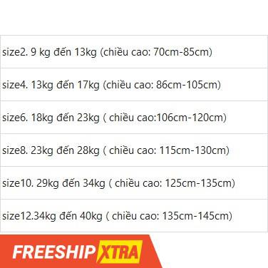 🎁(💥SIÊU SALE 49%🔥😮 ) đầm bé gái trắng đuôi ren đen cao cấp 10kg -40kg 😍💃