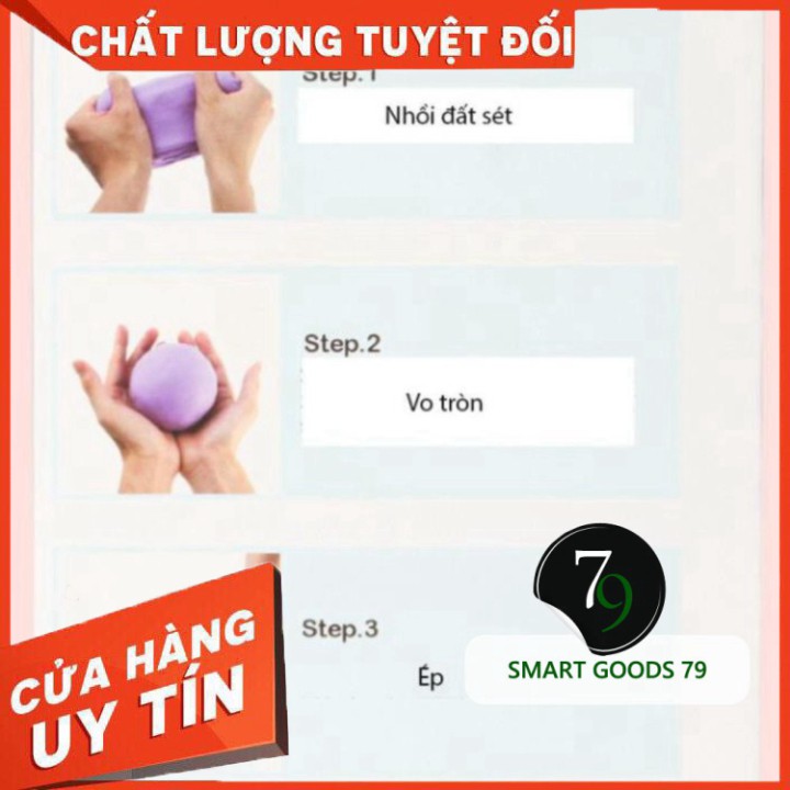 [ Chính Hãng ] [Freeship 204] Bộ khung hộp in dấu vân chân tay chân cho bé sơ sinh lưu dữ kỷ niệm bằng đất sét