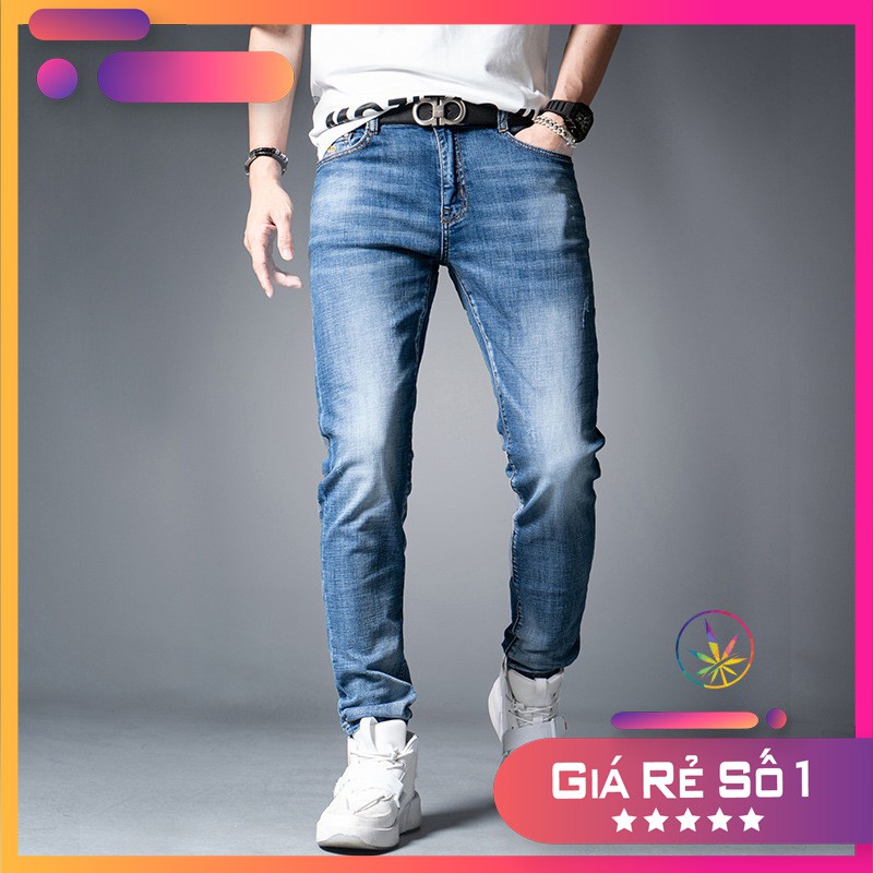 Quần Jean Nam Chất Bò BB09 Xanh Wash Cấp Trẻ Trung Cá Tính TÀ MÀ STORE - Bảo Hành Lỗi 1 Đổi 1