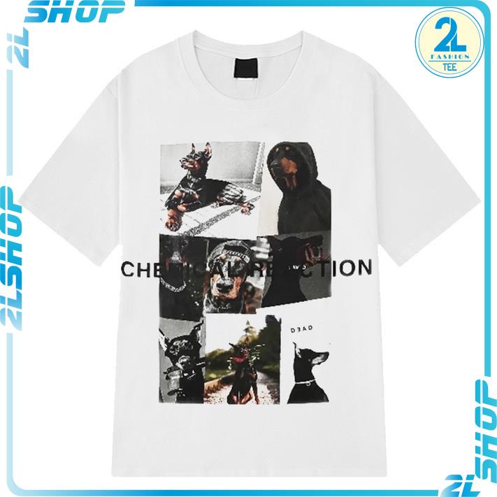 Áo thun tay lỡ D.O.G  CHEMICALL chất cotton sịn  phông Unisex nam nữ Cotton oversize form rộng phong cách Hiphop