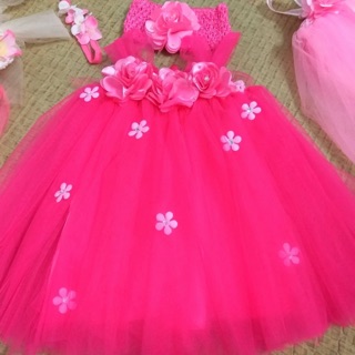 Đầm tutu cho bé ❤️FREESHIP❤️ Đầm tutu hồng sen hoa sen