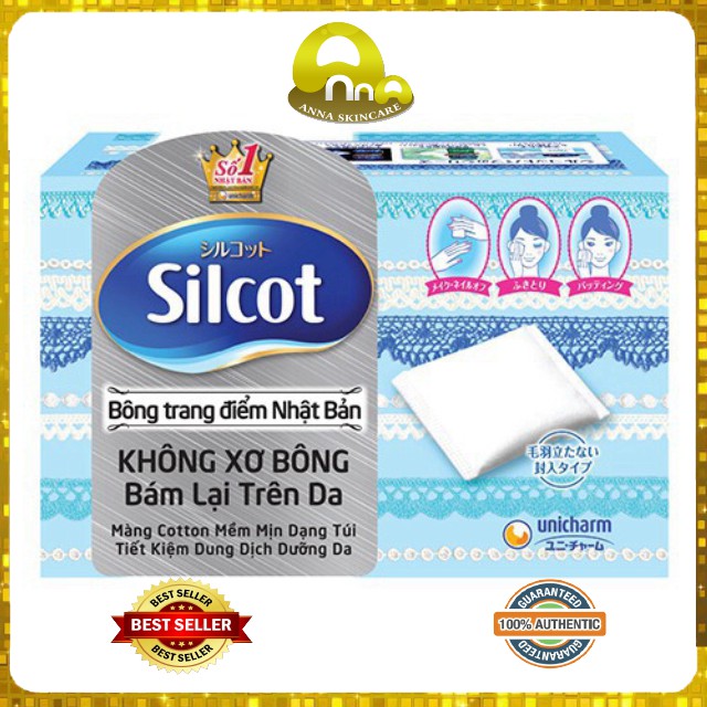 [CHÍNH HÃNG HÀNG SẴN] Bộ 3 hộp bông tẩy trang Silcot 82 miếng/hộp