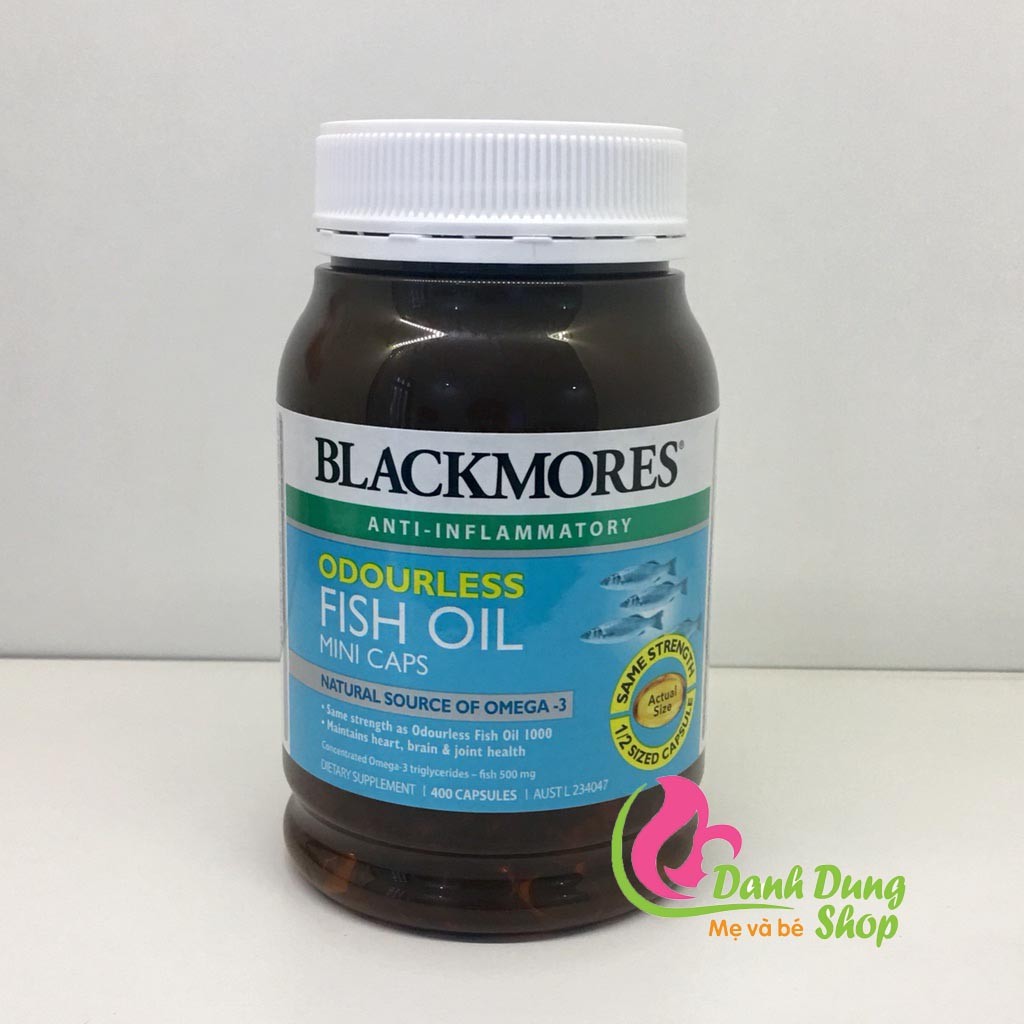 Dầu Cá Blackmores Fish Oil 400 Viên Mini- mẫu mới date xa