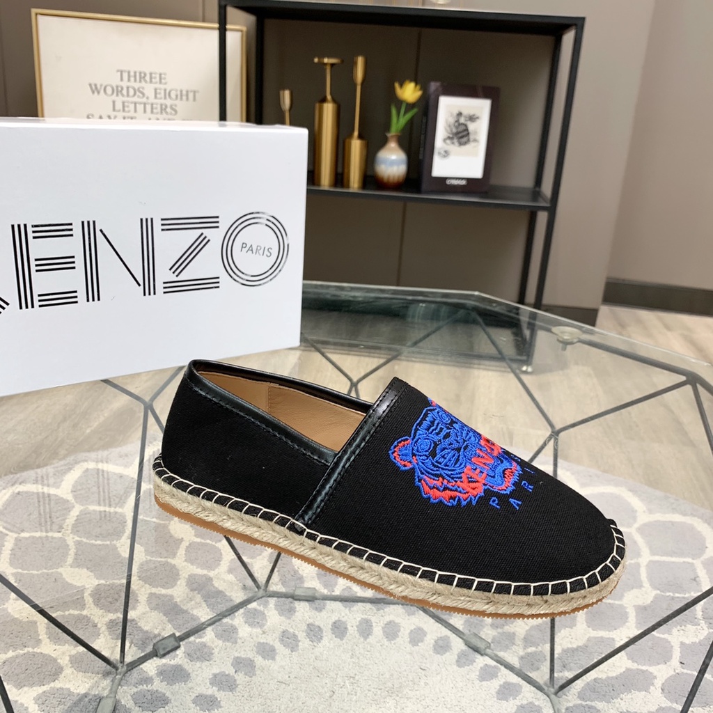 Giày đế cói nam da thật thời trang cao cấp Kenzo phong cách trẻ trung, cá tính