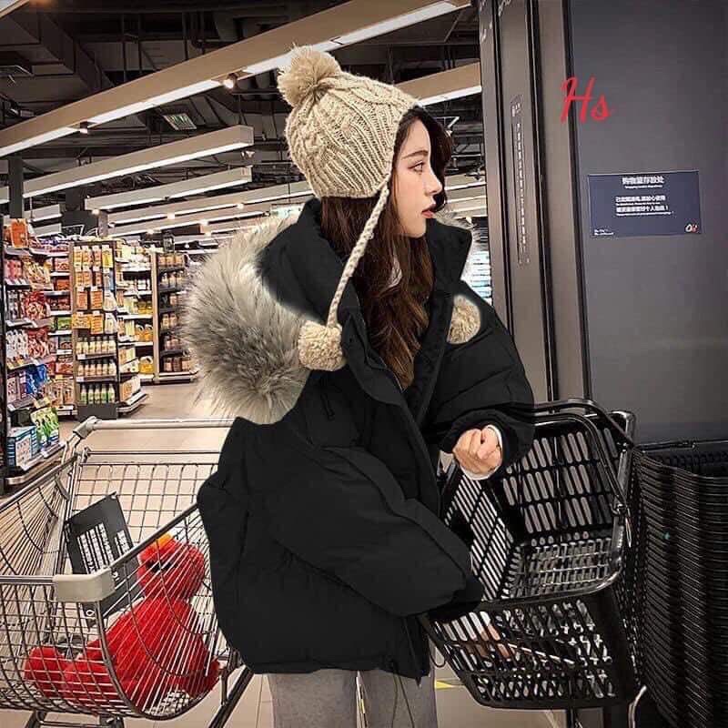 Áo Khoác Phao Nữ Mũ Lông Chồn, Lót Bông 5 Màu Siêu Xinh Chuẩn Ảnh | BigBuy360 - bigbuy360.vn