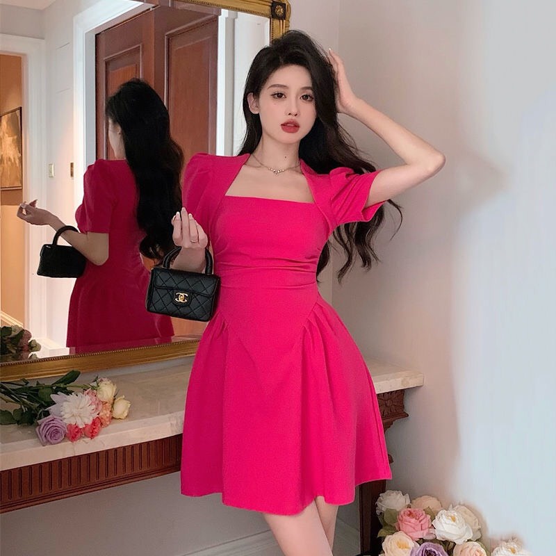 Váy Đi Dự Tiệc Cưới Ôm Body Trẻ Trung  Nữ Đầm Công Sở Cao Cấp ,Tay Bồng Sang Trọng Thiết Kế