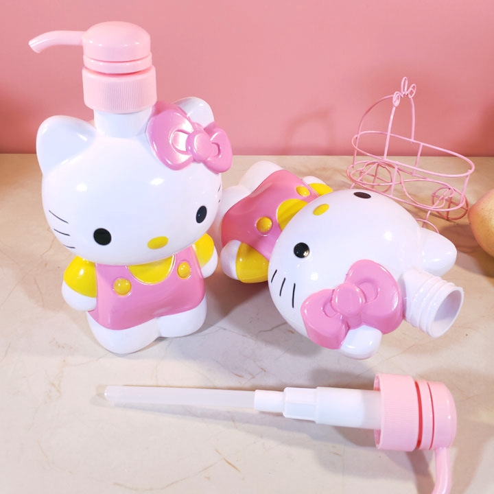 Bình Rỗng Đựng Dầu Gội / Sữa Tắm / Gel Rửa Tay Dung Tích Lớn Hình Hello Kitty