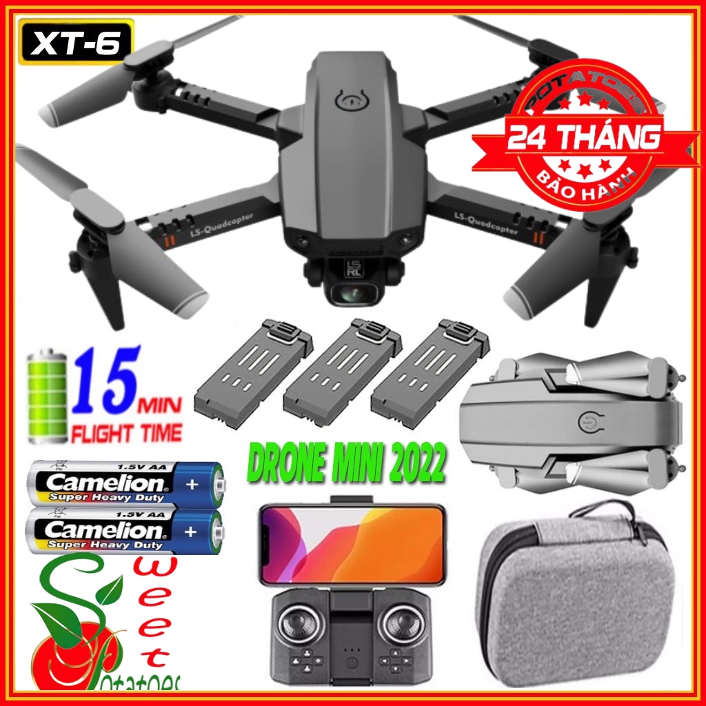 Máy bay flycam giá rẻ, Drone mini camera 4k truyền ảnh trực tiếp, bay ổn định, chống rung quang học, pin siêu trâu