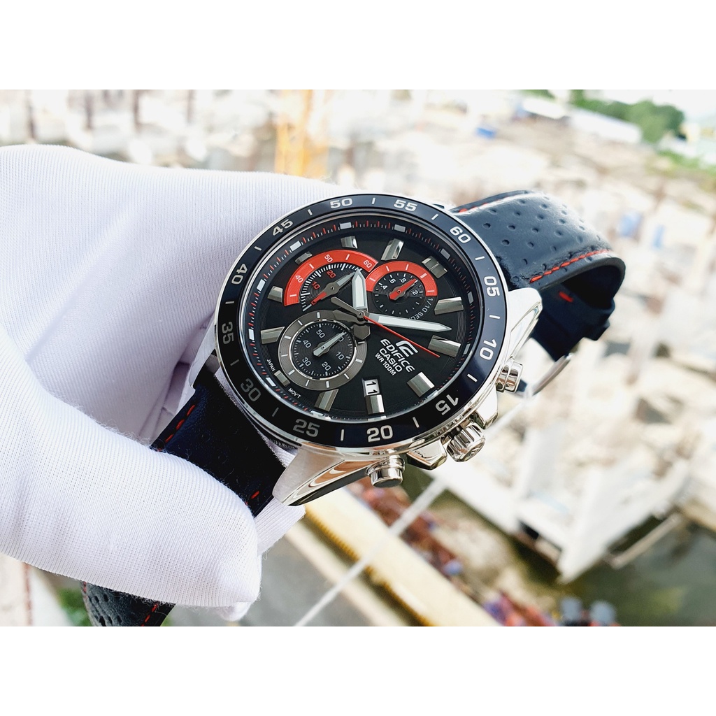 Đồng hồ nam dây da chính hãng Casio EDIFICE EFV-550L-1AVUDF