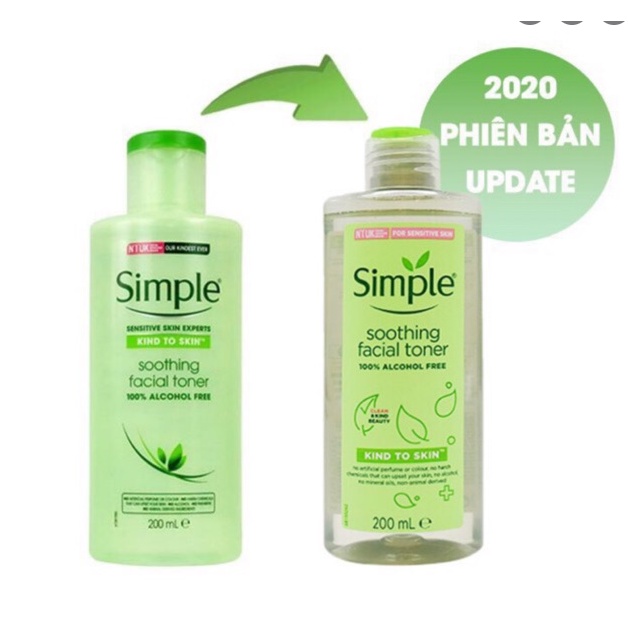Nước Hoa Hồng Không C.ồn Làm Dịu Da Simple Kind To Skin Soothing Facial Toner 200ml | BigBuy360 - bigbuy360.vn