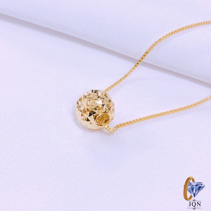 Dây chuyền bạc nữ quả cầu tròn chất liệu bạc xi vang thời trang/ Trang sức bạc JQN uy tín, chất lượng