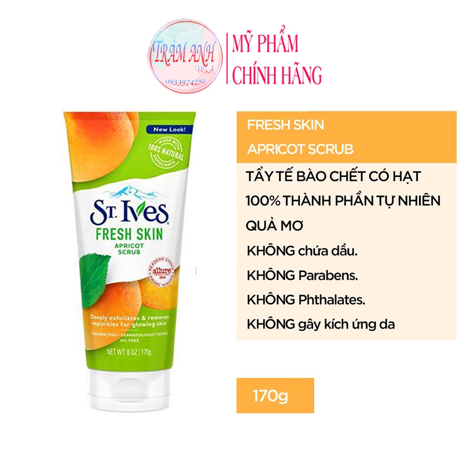 Tẩy tế bào chết dịu nhẹ St.Ives 170G