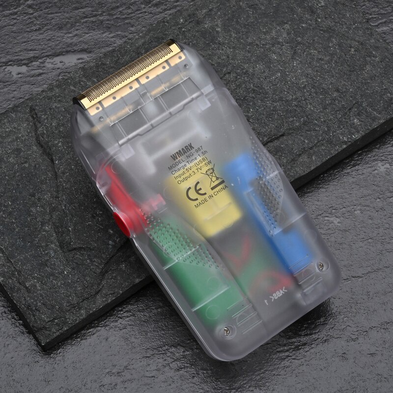 Máy Cạo Râu Điện Tử Trong Suốt WMARK NG-987T Cổng USB Tiện Dụng Cho Thợ Cắt Tóc