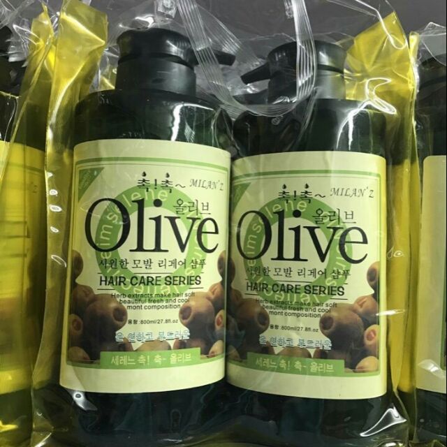 DẦU GỘI + XẢ OLIVE 800ML/CHAI - HÀN QUỐC