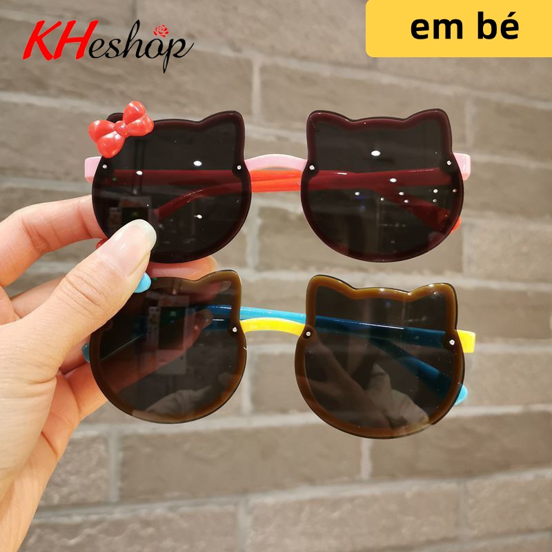 Kính Râm Hình Mèo Đáng yêu Dễ Thương cho Bé, chống nắng tia Uv, tia cực tím mẫu hót gọng đỏ mã Y2927