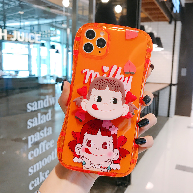 Ốp Điện Thoại Mềm Chống Sốc In Hình Bé Gái + Giá Đỡ Cho iPhone 12 Pro max iPhone11 Pro max SE2020 7plus 8plus 6plus XR xs XSMAX | BigBuy360 - bigbuy360.vn