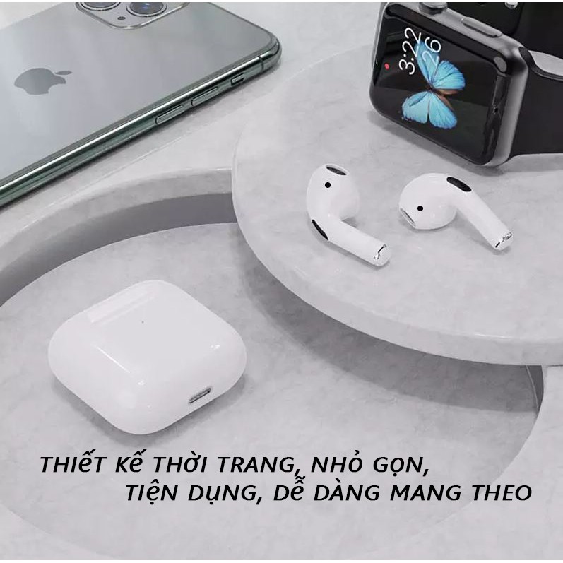 Tai nghe bluetooth Pro 4 Bluetooth 5.0 TWS Đàm thoại, âm thanh sắc nét, đổi tên và định vị