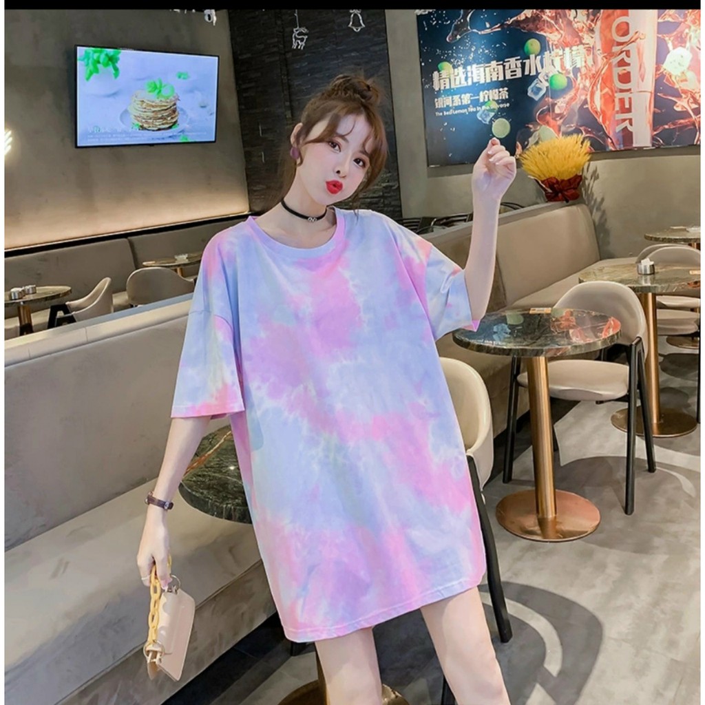 [FREESHIP+ẢNH THẬT] áo thun tay lỡ unisex loang form rộng siêu hot _ Áo thun nữ | BigBuy360 - bigbuy360.vn