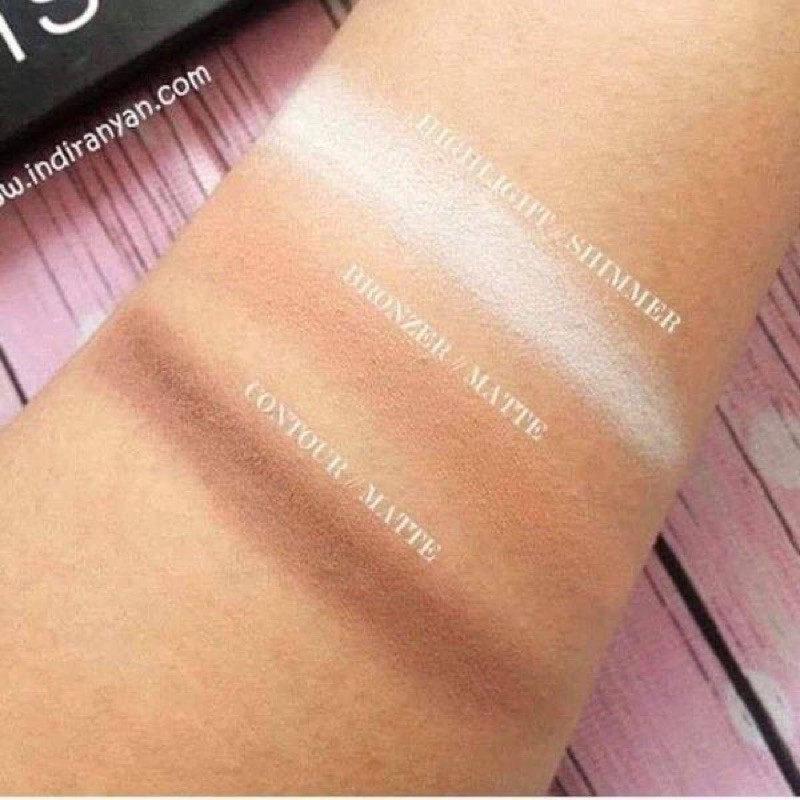 bảng phấn tạo khối city color, highlight city color 3 ô contour effects, Hana Forever