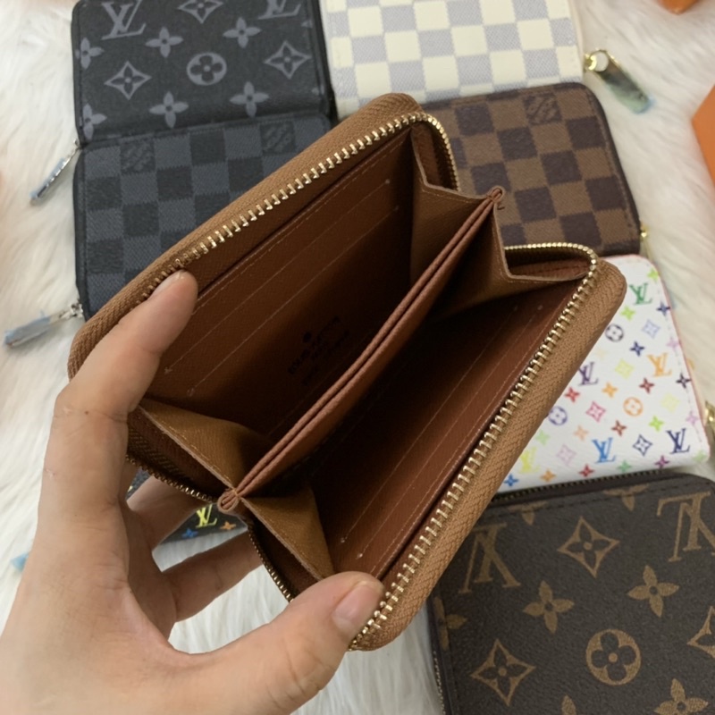 Ví nam nữ,bóp nam nữ lv mini nhỏ gọn  hàng siêu đẹp lót da bên cùng màu vỡ hộp