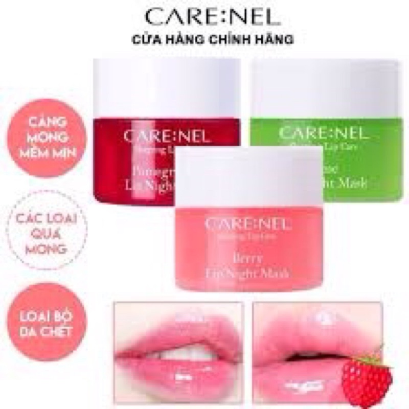 MẶT NẠ NGỦ MÔI CARENEL LIP NIGHT CARE 5g CÁC MÙI