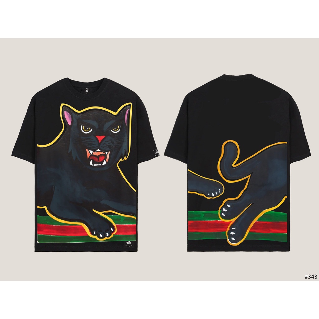 Áo thun oversize Black Cat , áo phông cotton nam nữ unisex, ODIN CLOTHING