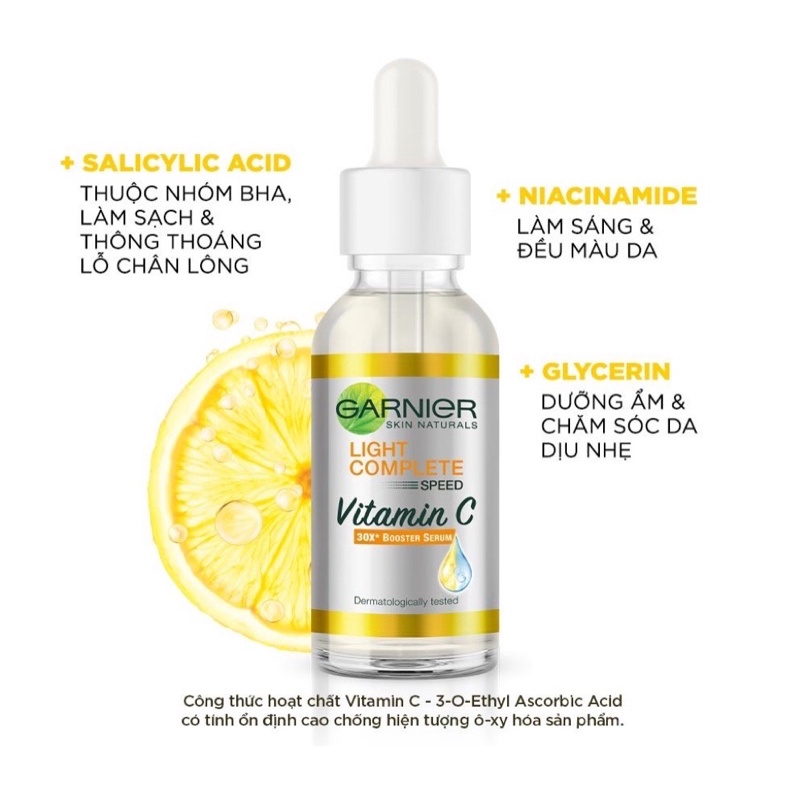 Tinh chất tăng cường sáng da mờ thâm Garnier