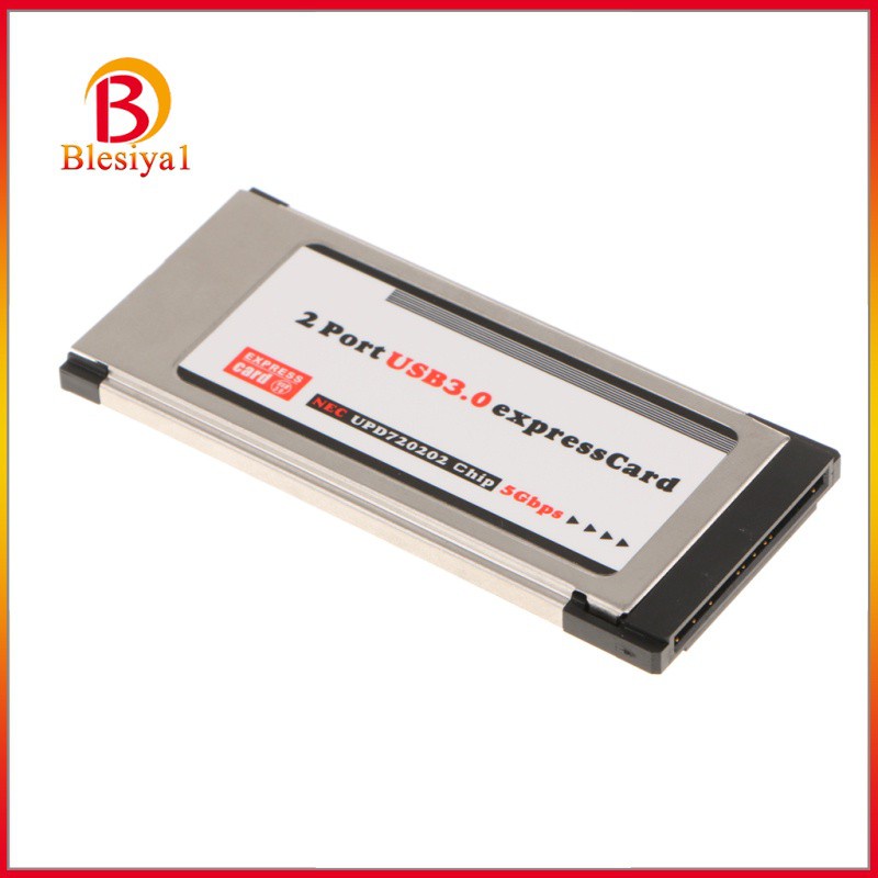 [BLESIYA1] Express Card Expresscard to USB3.0 2 Ports Adapter for Laptop 34mm NEC