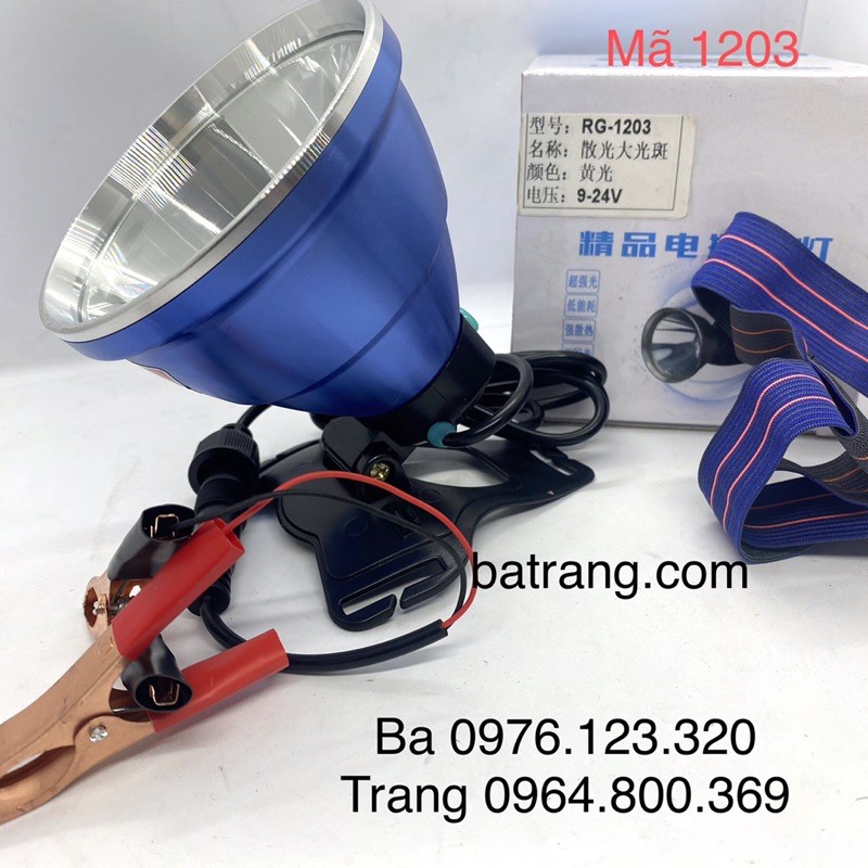 Đèn kẹp bình ác quy 9V-24V mã 1203 300W chiếu rộng