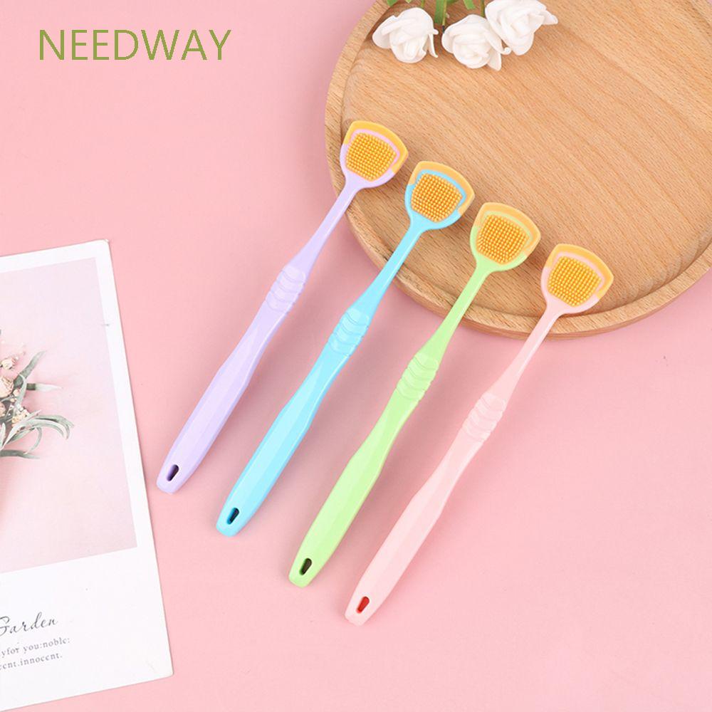 Cạo lưỡi hai mặt chăm sóc sức khỏe răng miệng loại bỏ mùi hôi nhiều màu