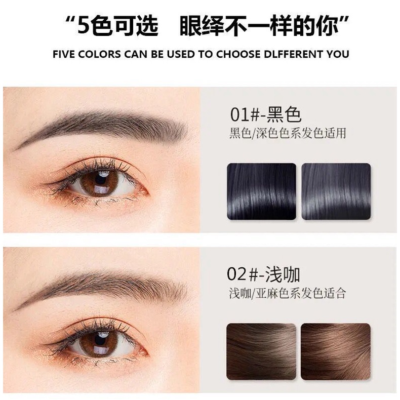 Bút Chì Kẻ Lông Mày Hai Đầu Kèm Đũa Vàng Nhỏ