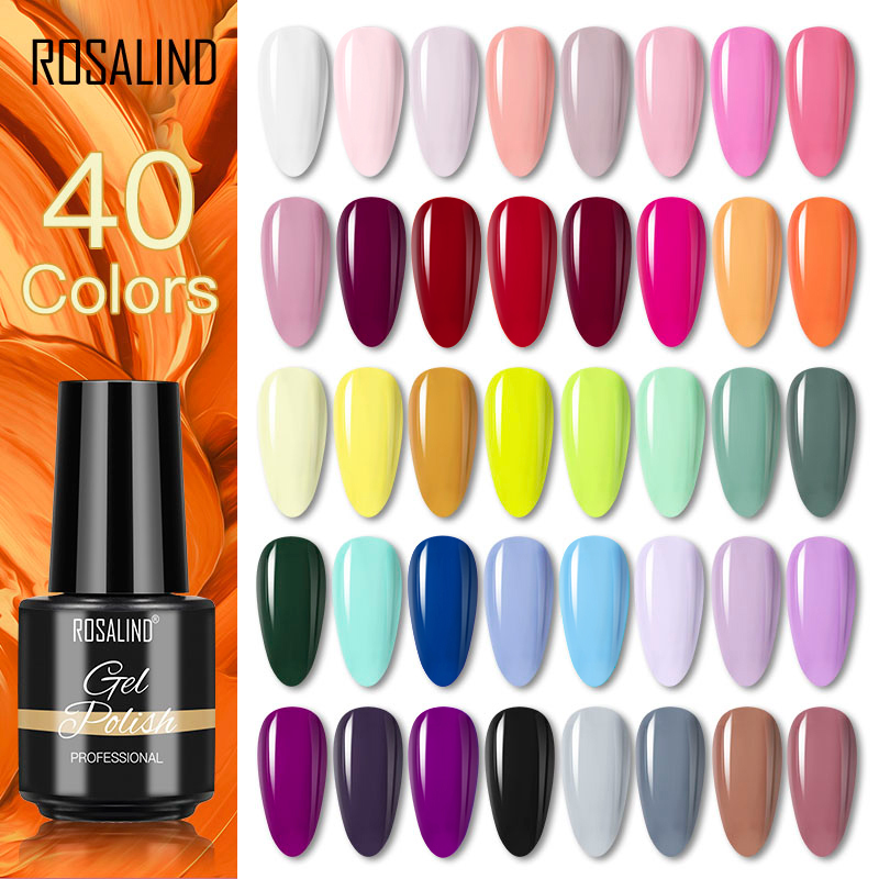Gel sơn móng tay Rosalind 7ml màu sáng bóng chất lượng cao