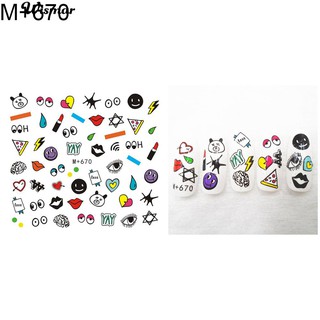 [Hàng mới về] Sticker dán móng hoạt hình nghệ thuật