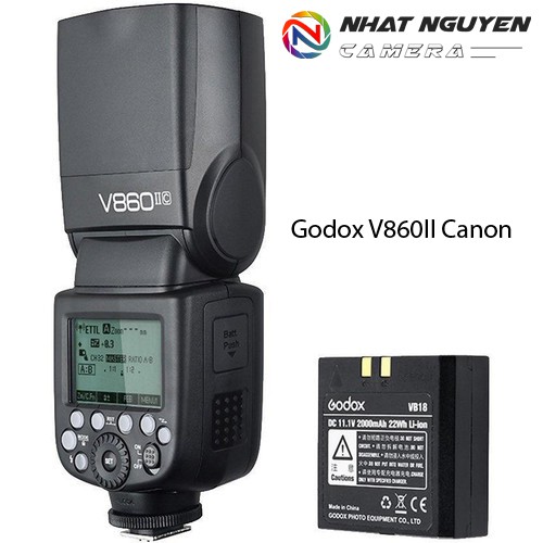 Đèn Flash Godox V860II Cho Canon (Kèm pin và sạc) - Flash Canon Godox V860 Canon II