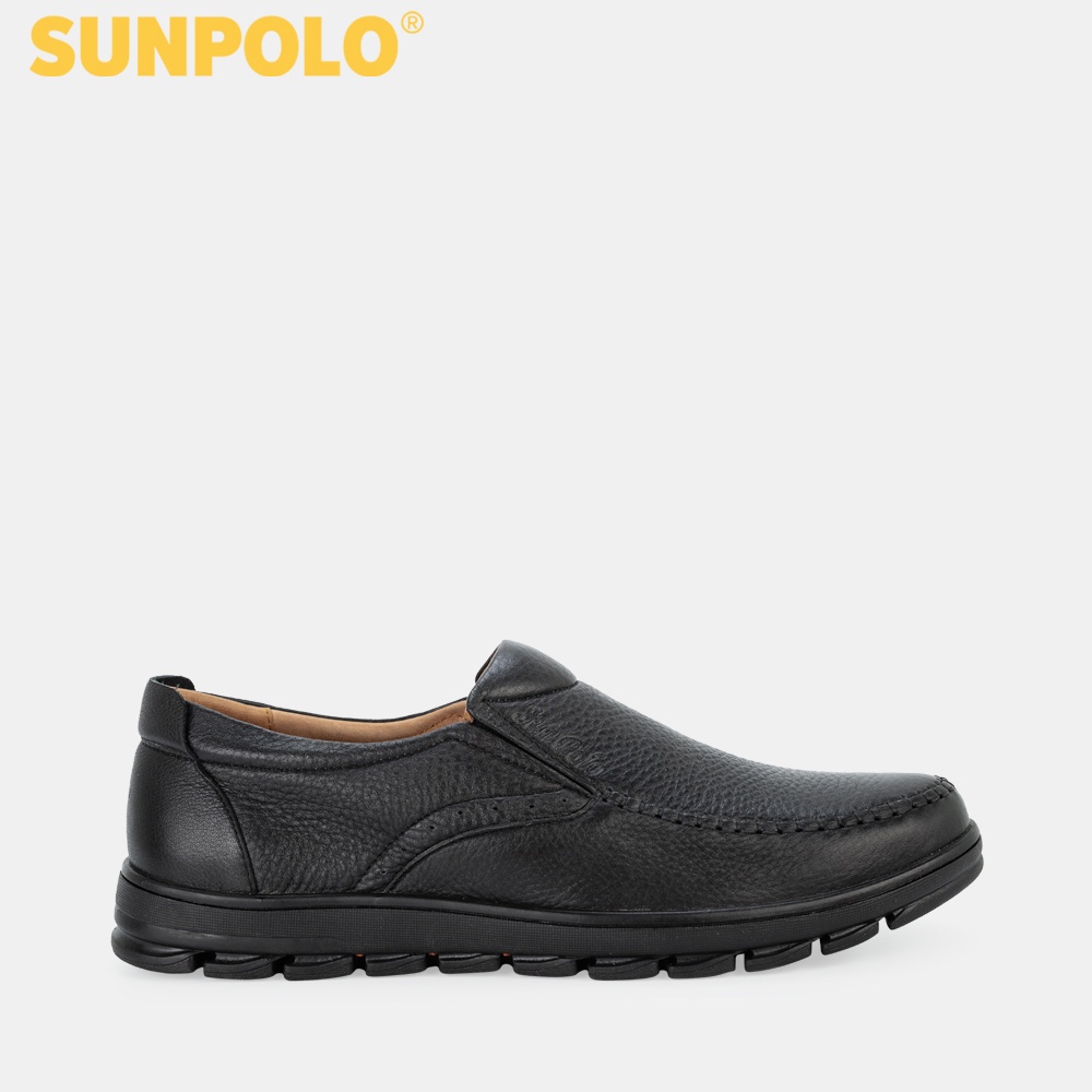 Giày lười nam Da bò cao cấp SUNPOLO đi làm công sở, đi chơi Màu Đen/Nâu - MU1732