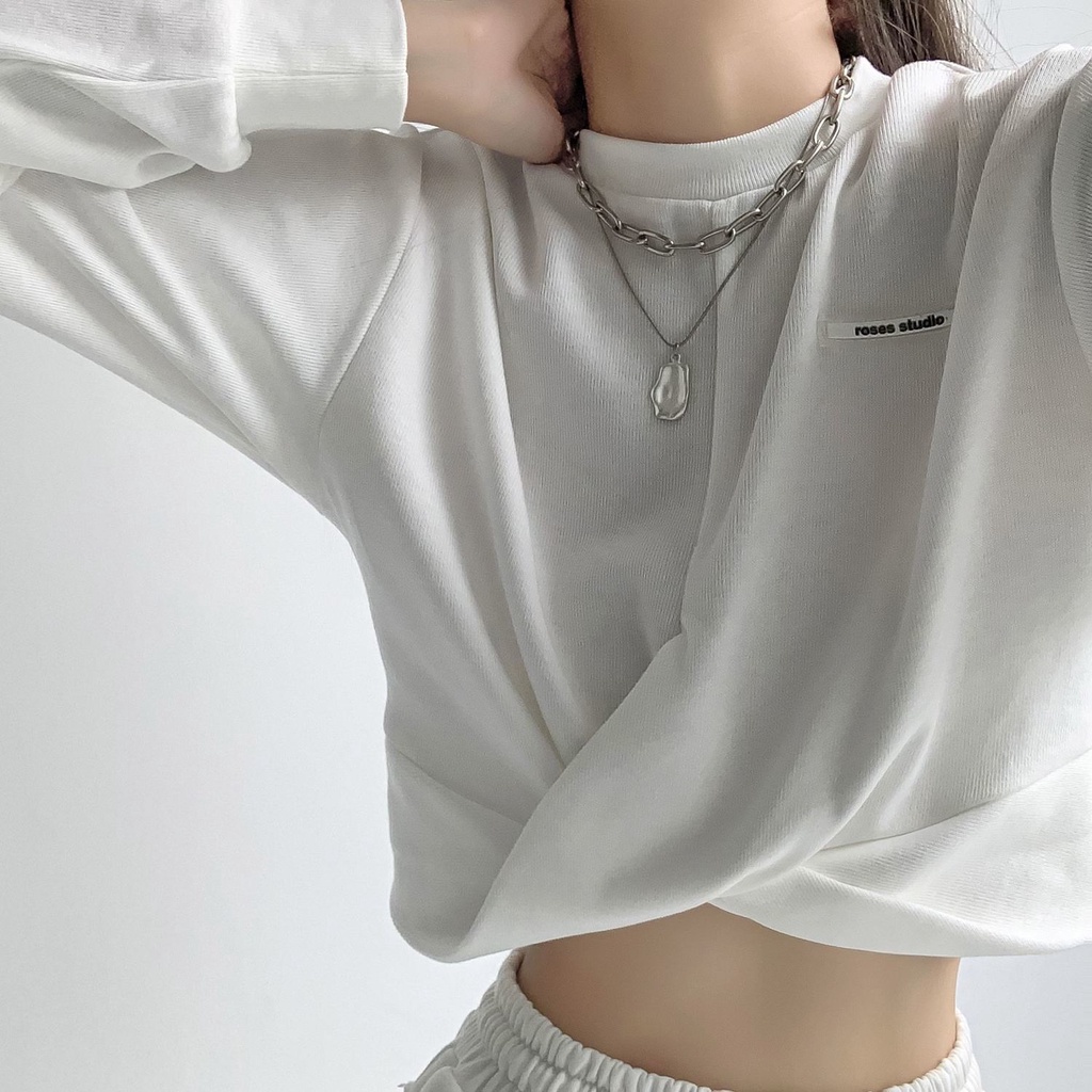 Áo sweater tay dài cổ tròn in chữ phong cách đường phố thời trang Hàn Quốc | BigBuy360 - bigbuy360.vn