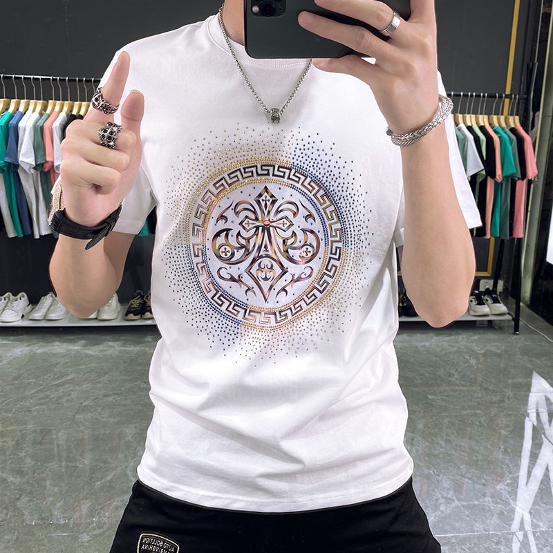 Áo Thun Tay Ngắn Cổ Tròn Chất Liệu Cotton Nguyên Chất Thời Trang Trẻ Trung Dễ Phối Đồ