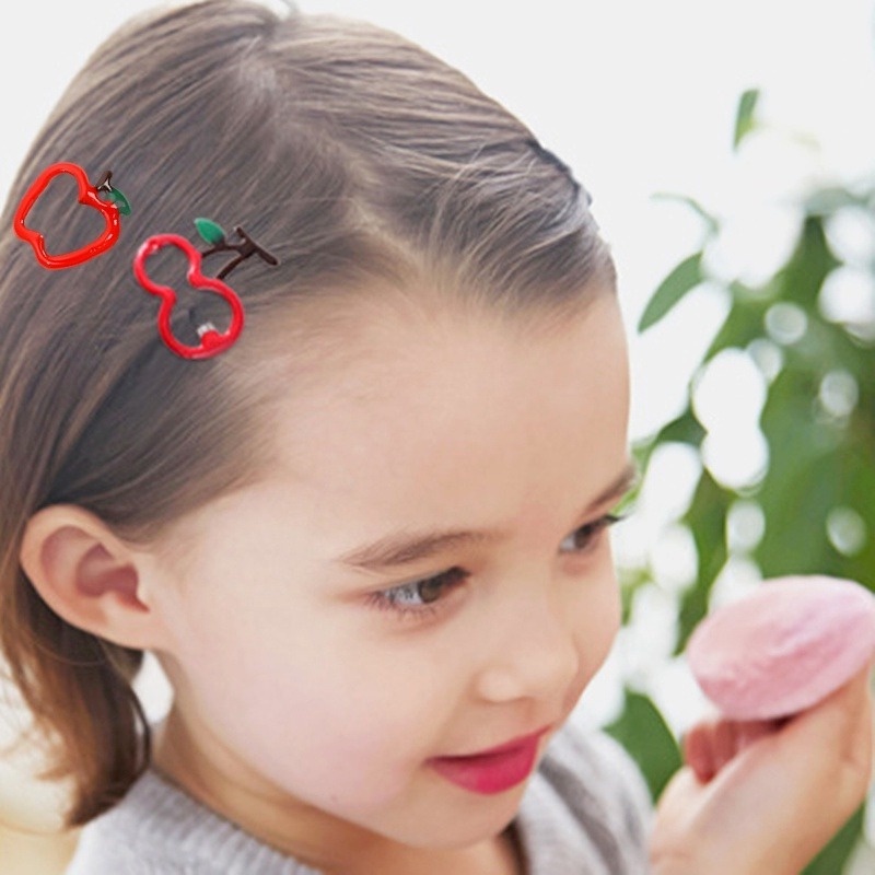 Bộ 5 Kẹp Tóc BB Họa Tiết Trái Cây Hoạt Hình Thời Trang Siêu Nhẹ Đơn Giản Dành Cho Bé Gái